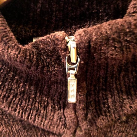 Lord & Taylor Knit Full Zip Sweater SOFT Large - Picture 2 of 5